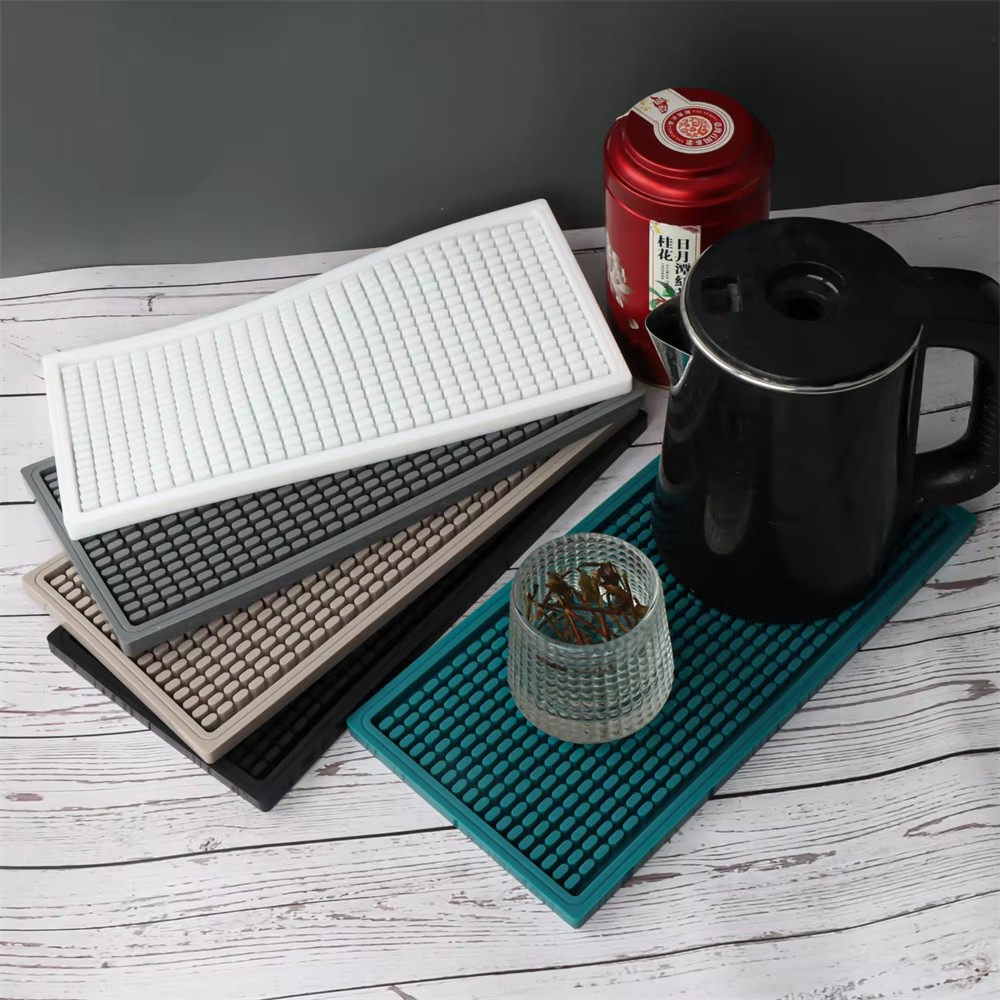 Bar Mat Rubber - Siliconen koffiebar mat, antislip rubberen druppelmat,