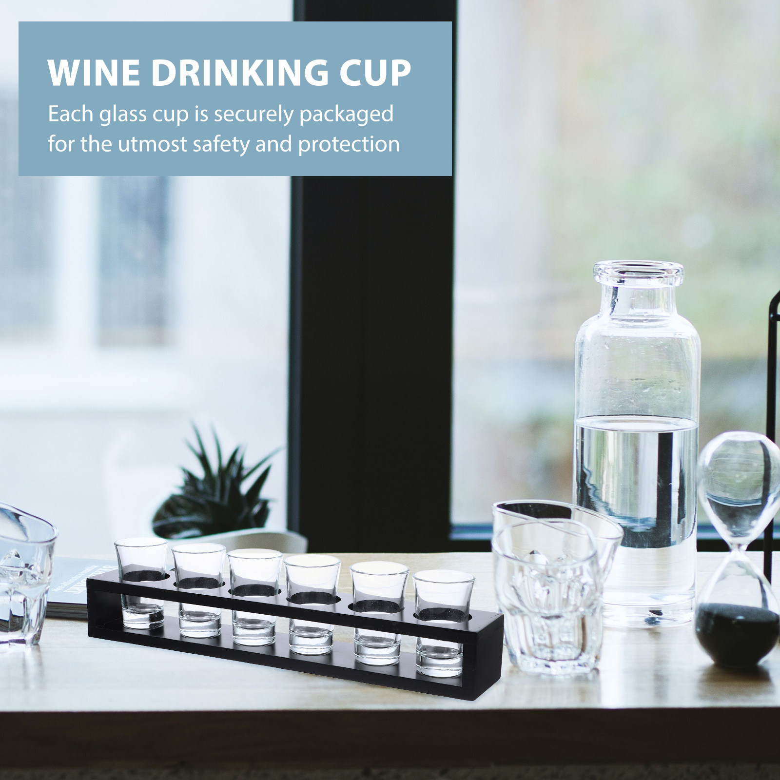 Wijnset met houten houder, dec - Home Bar Set recensie en prijs