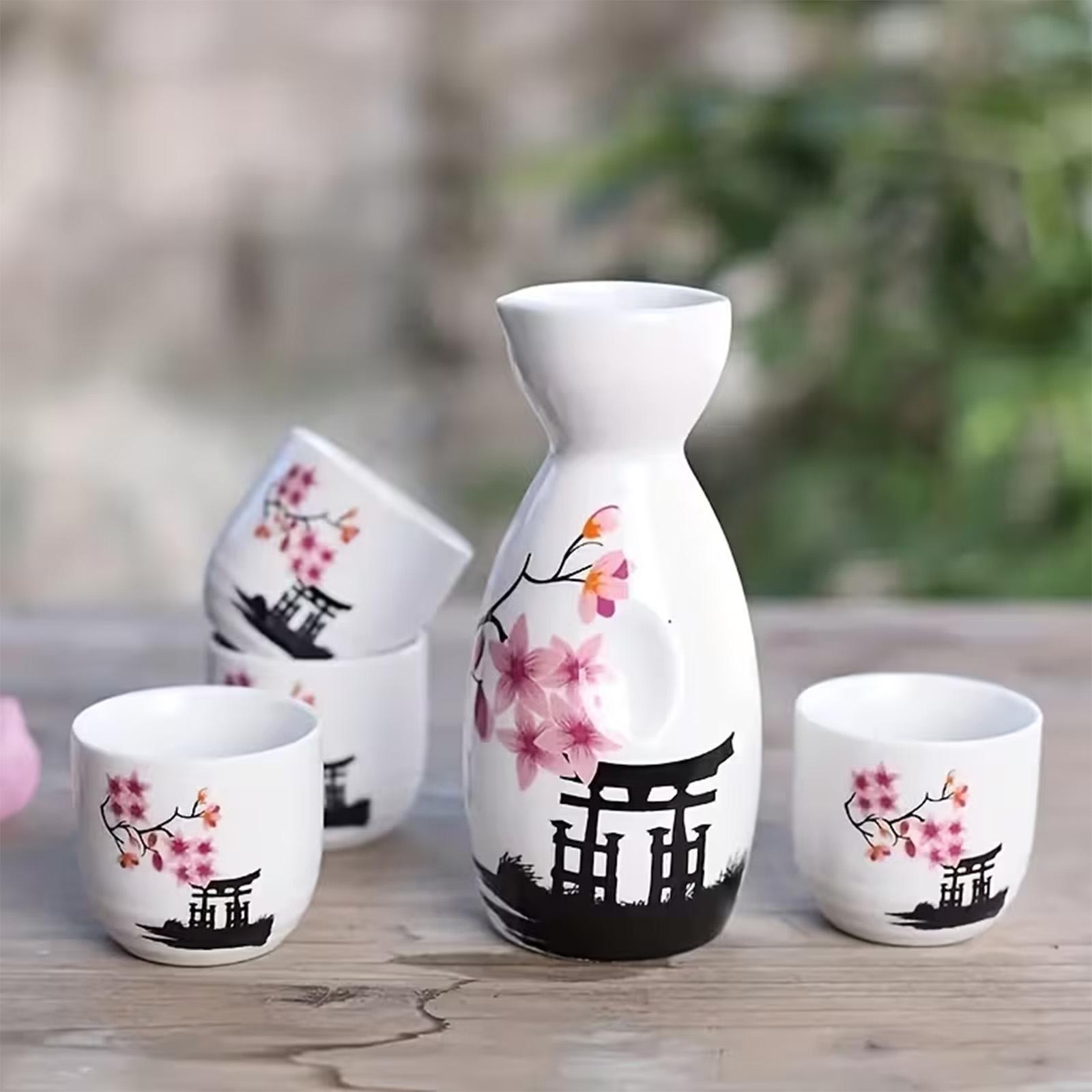 Japanse sake-set met bloemenmo - Home Bar Set recensie en prijs